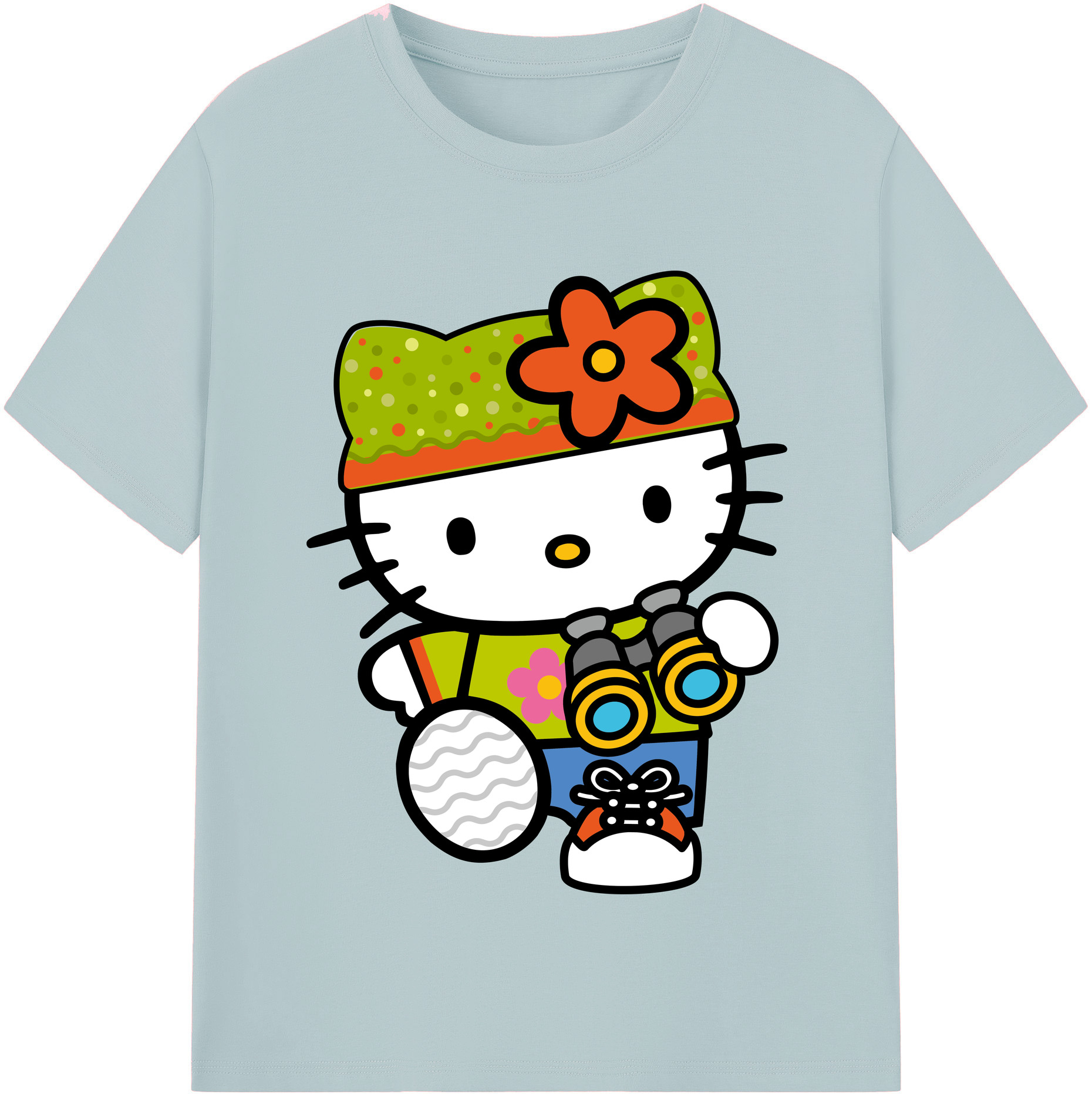 （画像用） Hello Kitty ハローキティ 綿100％半袖Tシャツ（フロントプリント）